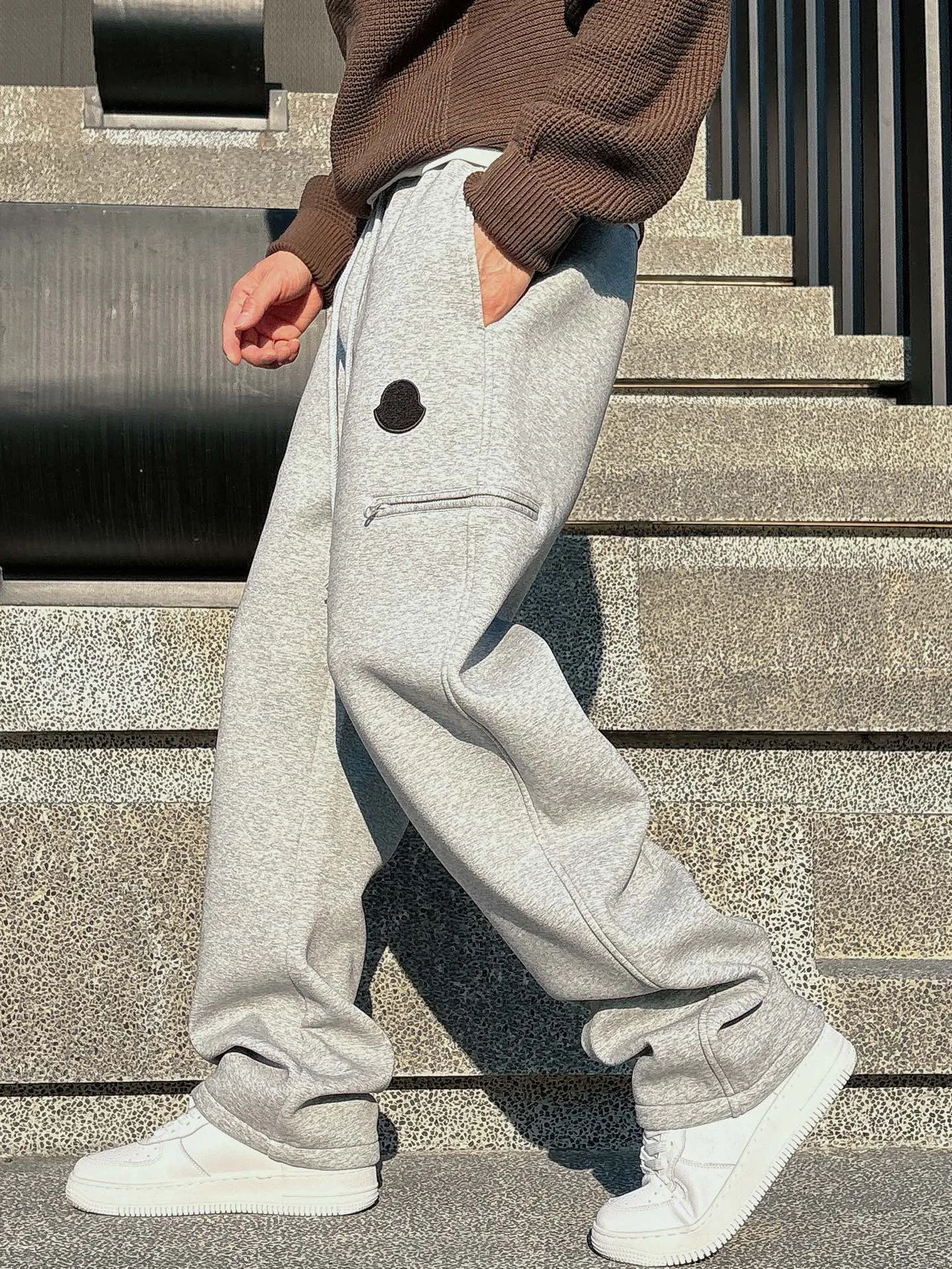 P320 2025 autumn and winter new casual pants 🆕Heavy scimitar pants Color: black and gray Size: M-4XL
